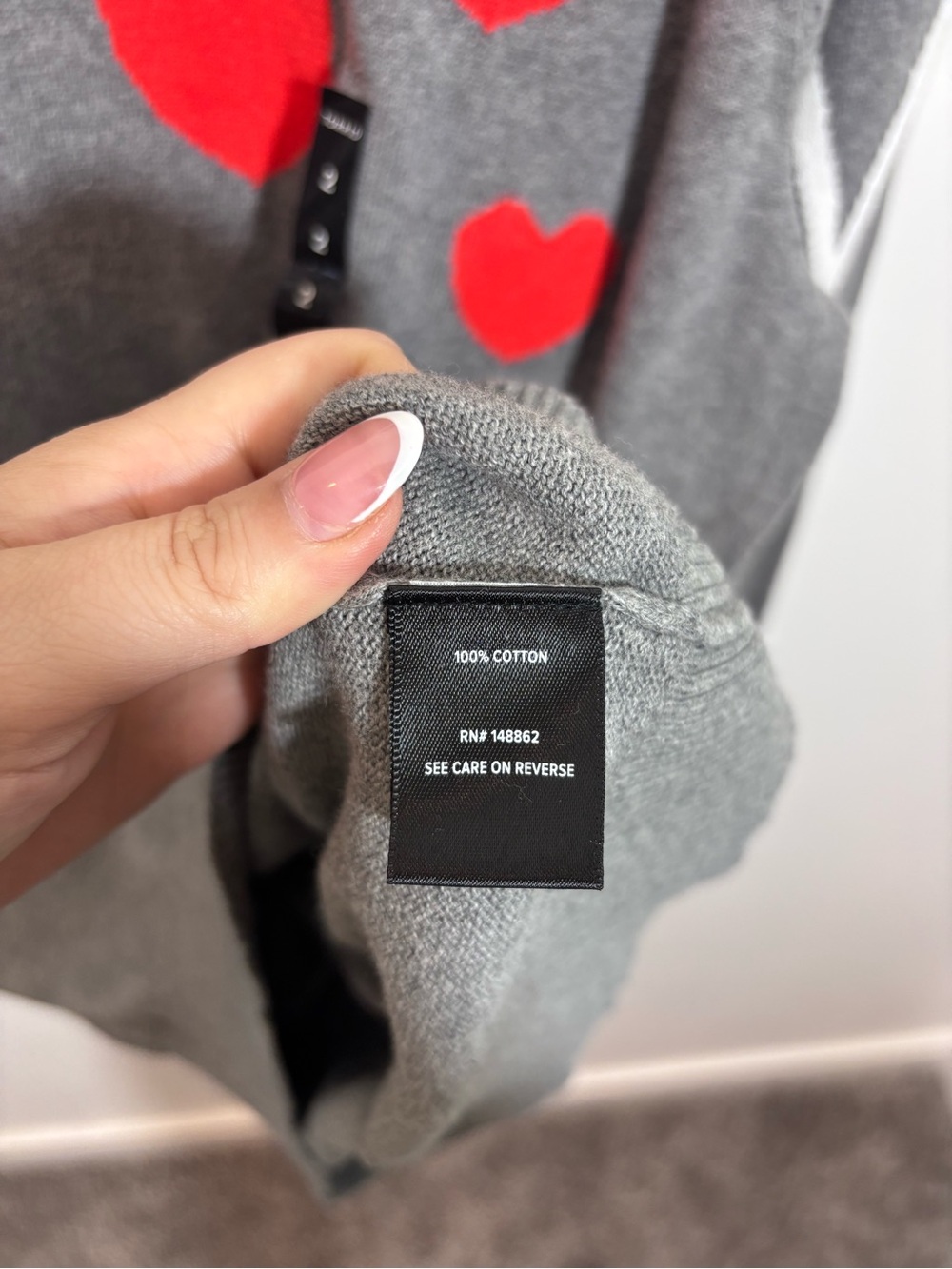 NWOT Torrid Gray Hearts “LOVE” Long Sleeve Reglan Pullover Swearer 2/2X - Picture 12 of 14